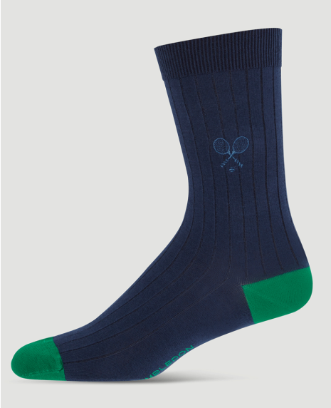 23UF12G - Socks Business - Navy and Green - Main